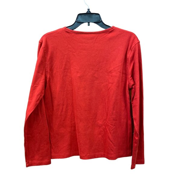 Xmas Santas Helper Novelty Tshirt MC Sportswear L Red Elf Rhinestones Kitschy - Picture 6 of 10